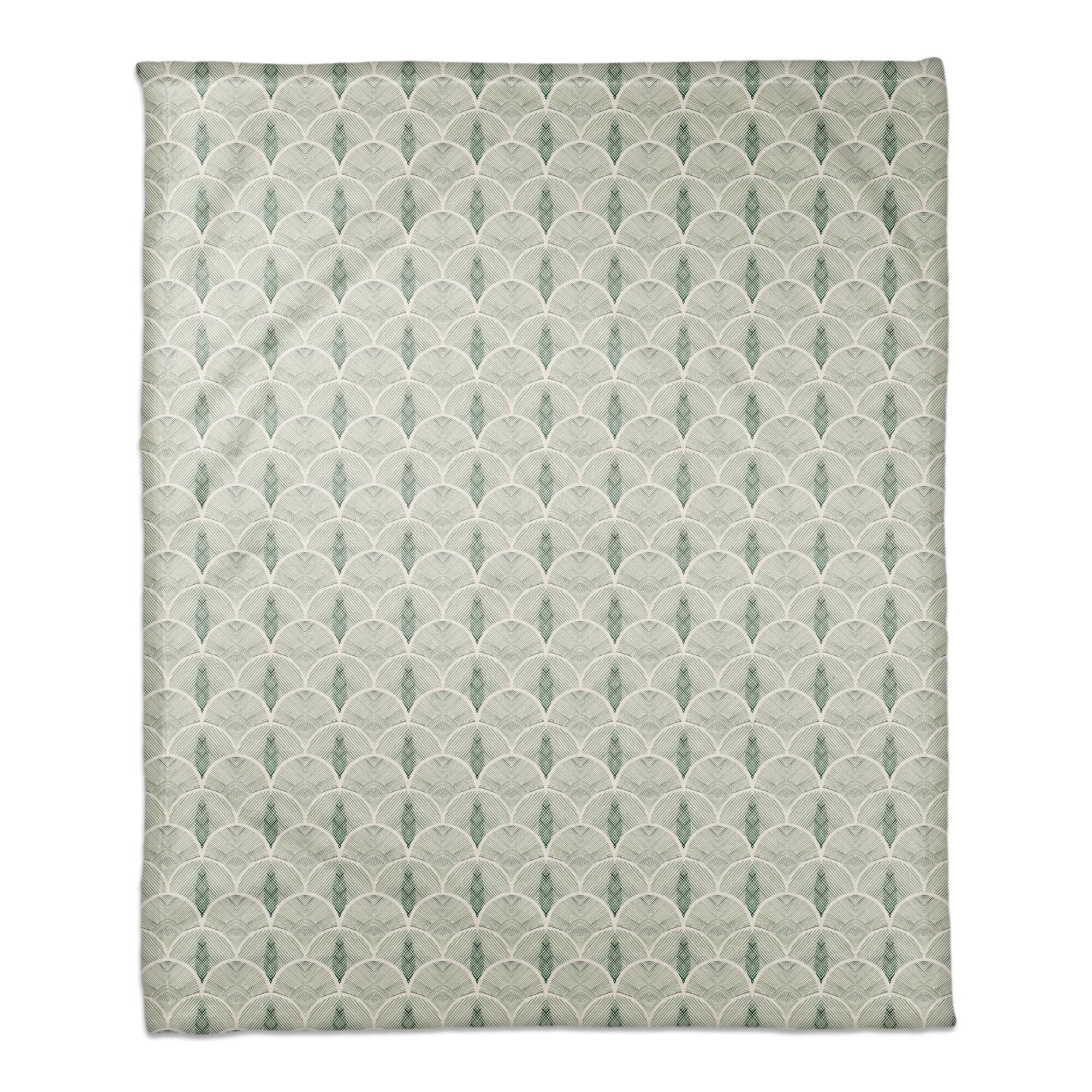 Abstract Leaves Coral Fleece Blanket